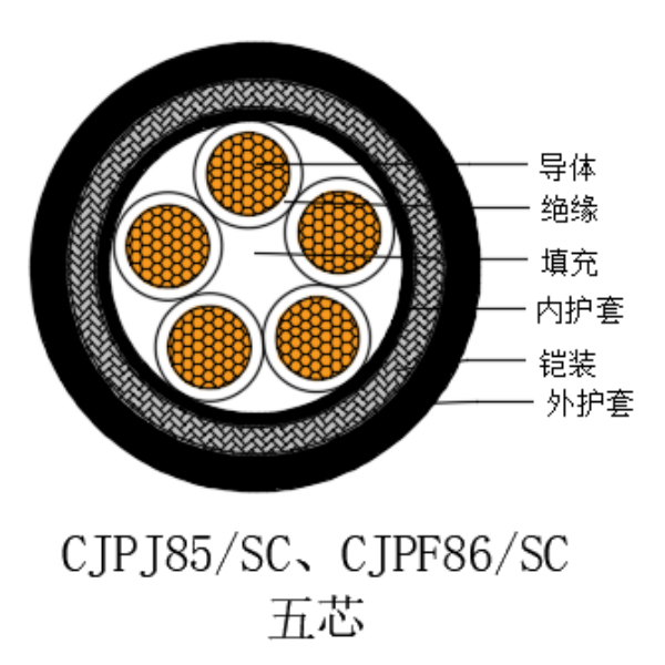 铜芯交联聚乙烯绝缘低烟无卤船用电力电缆-CJPJ85/SC-0.6/1kV、CJPF86/SC-0.6/1kV